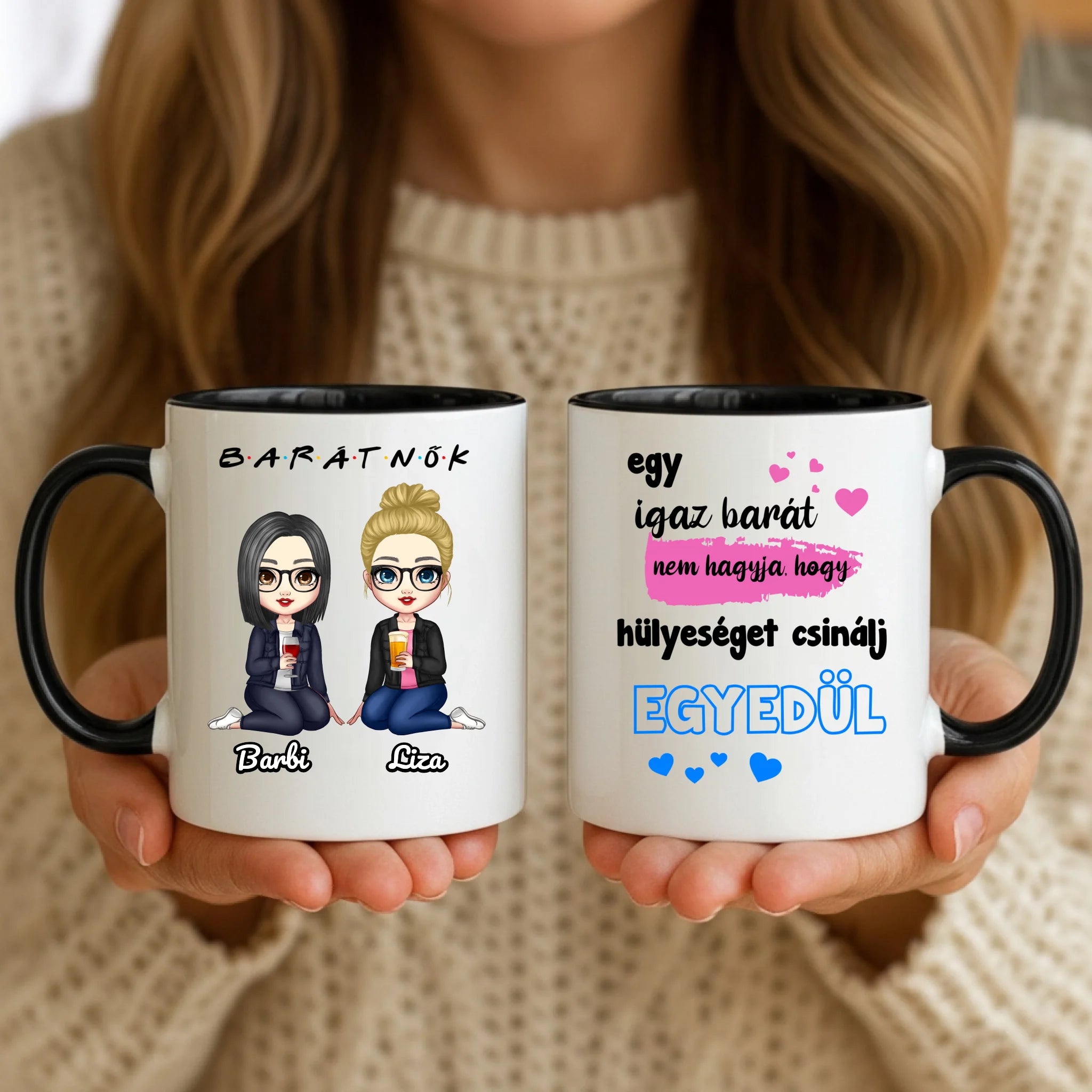 11oz Mug Mockup - Black Handle